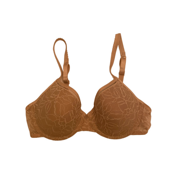 Wacoal Rosy Outlook Contour Demi Bra 32D Sand Nude Tan Beige 853148 - Picture 1 of 3